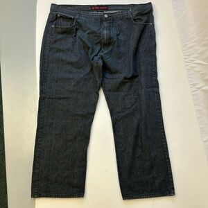 Black Lacquer Big/Tall Relaxed Jeans 50X33